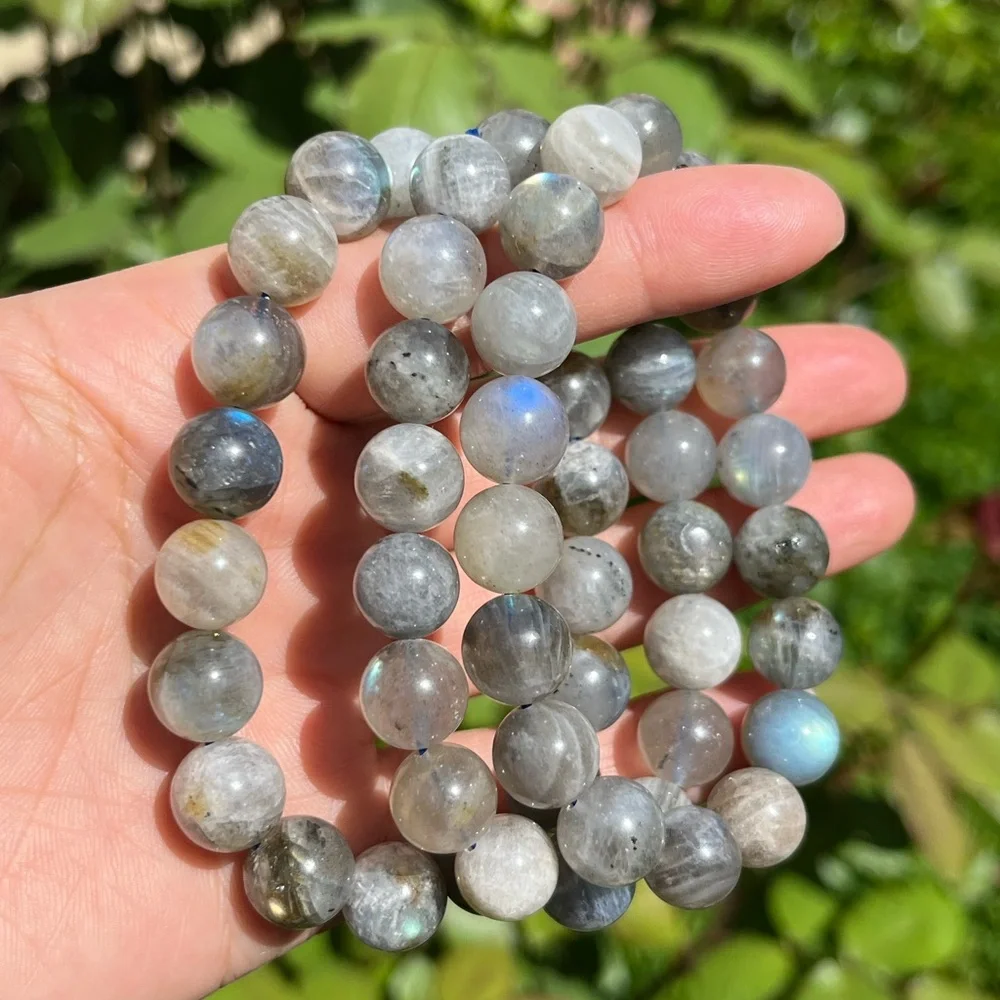 11mm‎ stretchable labradorite bracelet
